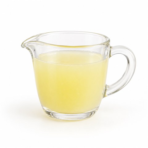 Fresh lemon juice with seeds removed