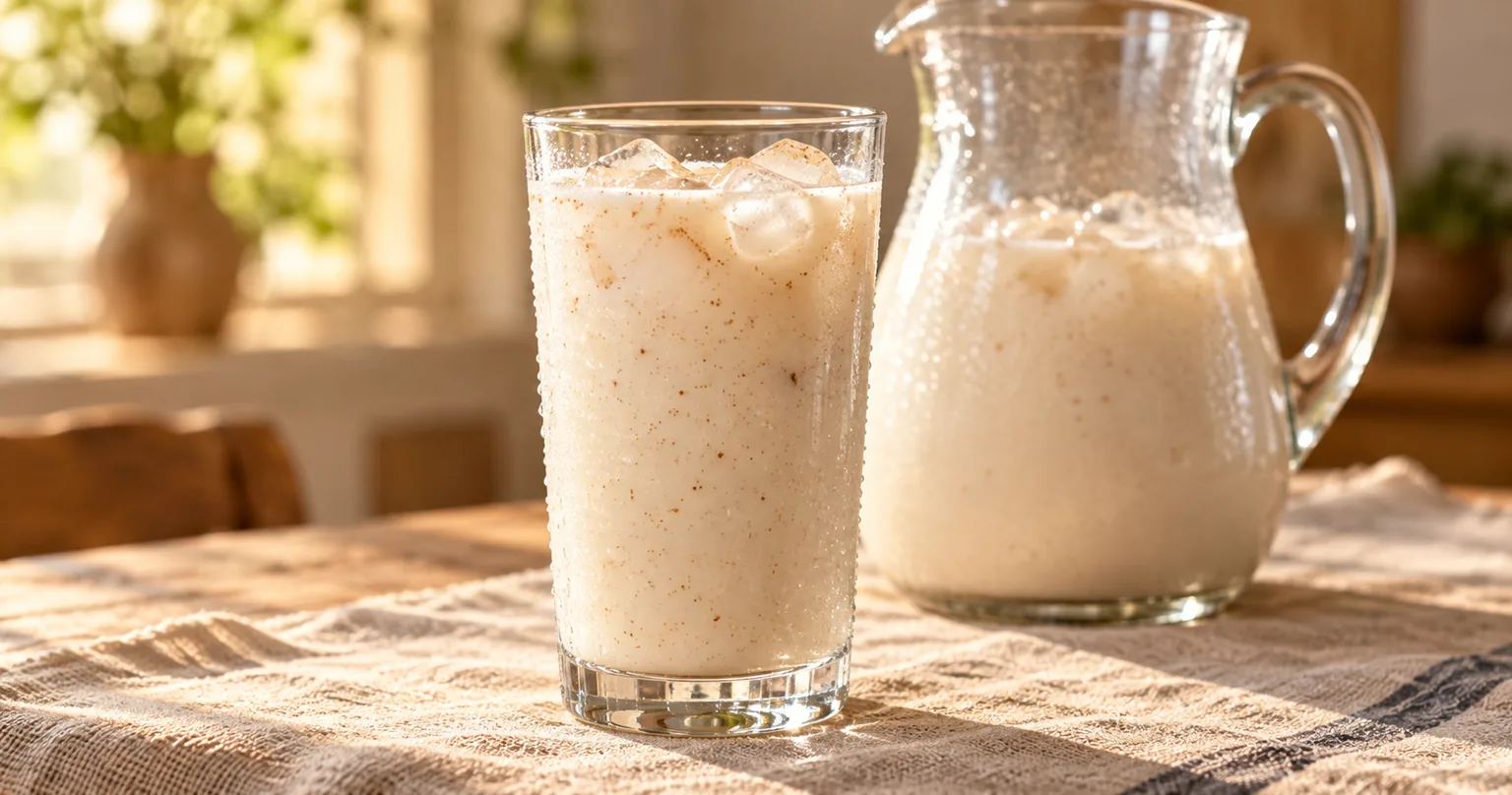 Cinnamon Rice Drink served ready to eat.