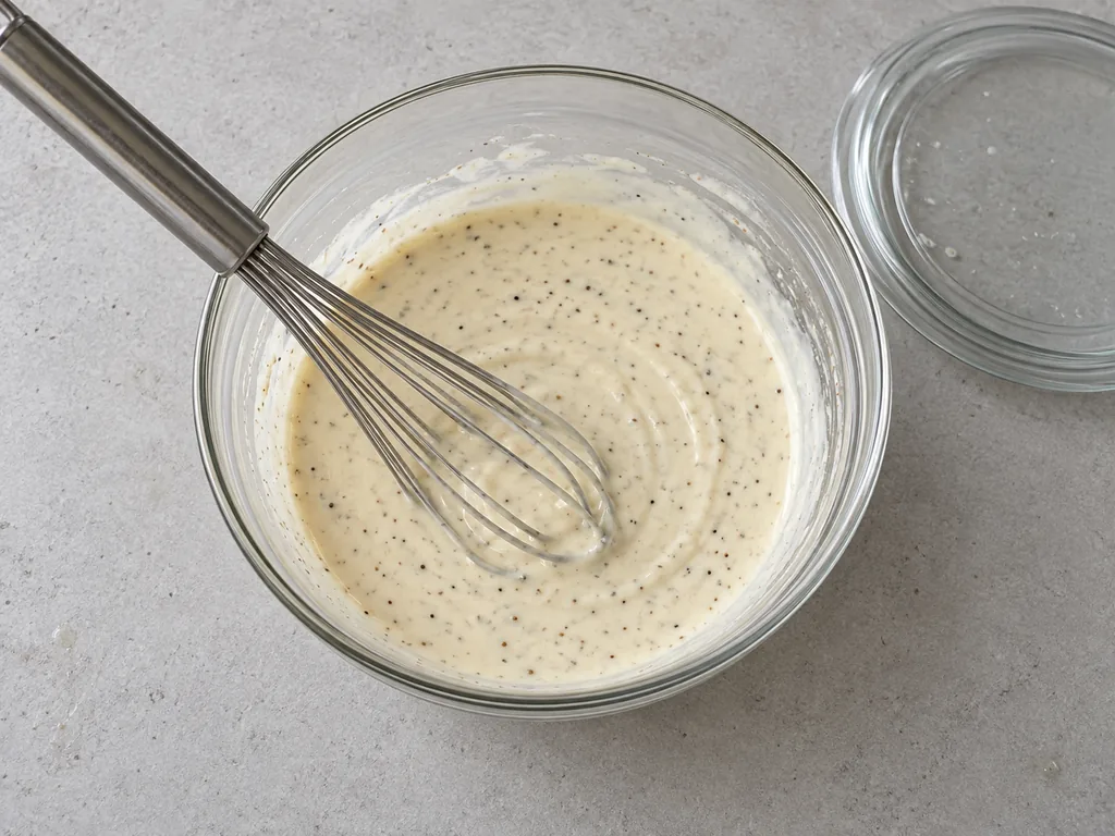 The dressing is smooth.