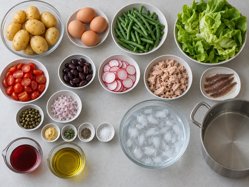 Read through and gather — Everything is prepared and measured before the pot goes on the heat.