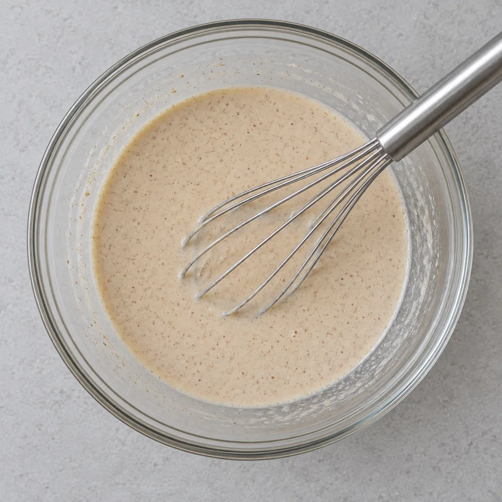 Smooth milk and yogurt base with evenly dispersed cinnamon.