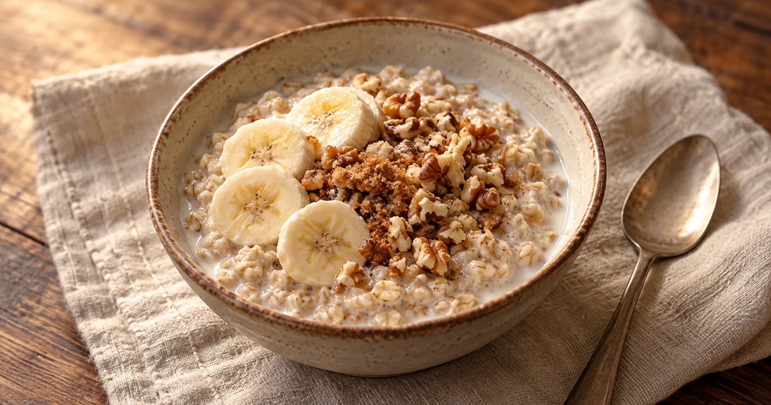 Stovetop Oatmeal served ready to eat.