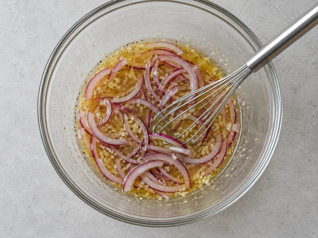 The dressing is smooth, with no grains left.